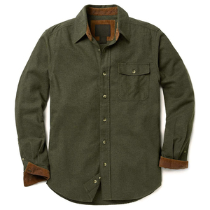 Casual 100% Cotton Plaid Fleece Shirts for Men Fall Winter Thick Warm Velvet Lined <b>Flannel</b> Shirt <b>Jacket</b> Man - Product Image 1