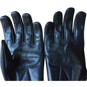 Guantes de Carreras Cortos de Motocross Unisex de Cuero Genuino con Logotipo Personalizado de Alta Calidad, Protección Rígida en los Nudillos, Keven Impex KI-602 Full - Product Image 4