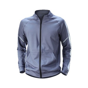 China Bangladesh Factory Price OEM Customized Logo Embroidery Quick Dry Breathable Fitness Training <b>Men</b> Sports <b>Jacket</b> - Product Image 3