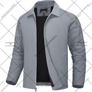 Lightweight Full Zip Casual Jacket Men's Windbreaker Jacket Stand Collar Outdoor Sports Jacket Comfortable Everyday Fashion - Product Image 3