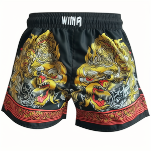 Custom Men's Wrestling <b>Shorts</b> Elastic Waist Casual Polyester/<b>Nylon</b> Stretch Breathable Quick Dry Boxing Gear Martial Arts Wear - Product Image 4
