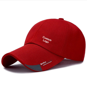 Custom Logo Red 6-Panel Baseball Cap Adjustable Unisex Sporty Twill <b>Hat</b> Breathable Waterproof Spring <b>Summer</b> Casual - Product Image 1