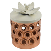 Pots alimentaires vintage écologiques en gros, prix direct usine, pots à biscuits avec design métallique peint pour la conservation de la fraîcheur