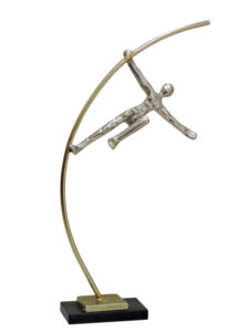 Estatua de Atleta de Atletismo con Barra de Aluminio Hecha a Mano, Escultura Moderna Abstracta de Atleta, Figura Deportiva Plateada de 18 Pulgadas para Decoración del Hogar u Oficina - Product Image 2