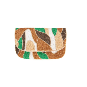 Pochette brodée multicolore faite à la main pour femme, style indien, avec perles de rocaille, pour soirée - Product Image 2