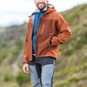 Veste coupe-vent à col haut pour homme, protection extra contre le vent, col montant, veste de sport à capuche, manteau coupe-vent - Product Image 6