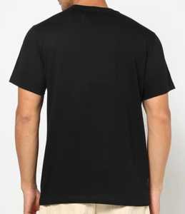 เสื้อยืดผู้ชายสีดำล้วน แขนสั้น คอกลม ทรงเข้ารูป ผ้าฝ้ายเจอร์ซีย์ ระบายอากาศได้ดี สไตล์สตรีทแวร์ น้ำหนัก 180 กรัม - Product Image 2