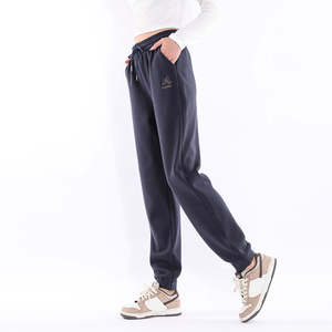 Pantalones de Moda para Mujer, de Poliéster/Algodón/Felpa, Cintura Elástica, Holgados, de Pierna Ancha, Largos, de Color Sólido, Casuales de Invierno - Product Image 2