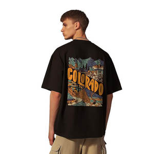 T-shirt da <span class=keywords><strong>Uomo</strong></span> con Collo Tondo, Maniche Corte, Casual, Trendy, Ampio, Anti-Restringimento e Anti-Deformazione - Product Image 3