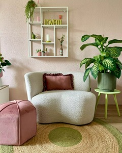 Green Mixed Beige Jute Round Carpet, Floor Round <b>Rug</b>, Hand Woven Braided <b>Rugs</b> for Home Hotel Livingroom Bedroom <b>Nursery</b> - Product Image 4