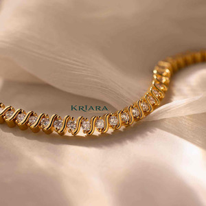 Pulsera de Diamantes Cultivados en Laboratorio de Oro Sólido de 18K para Mujer, Corte Brillante Redondo, Certificado IGI, Joyería de Lujo para Boda - Product Image 4