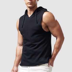 Custom Sleeveless Hoodie Wholesale Gym Tank Hoodie Athletic Workout Pullover Fitness Training Vest OEM ODM Private <b>Label</b> - Product Image 2