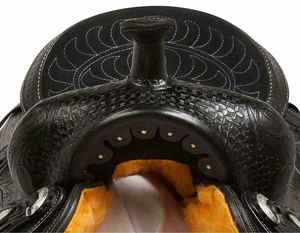 Hermoso estilo inglés sillín occidental mecanizado a mano cuero de caballo genuino sintético resistencia sillín tachuela conjunto accesorios caballo - Product Image 6