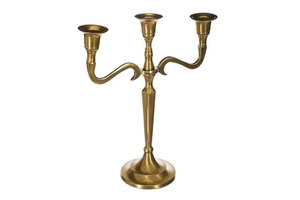 Candelabro Moderno de Metal Plateado con 3 Brazos, Elegante Candelabro de Aluminio, Centro de Mesa Decorativo para el Hogar - Product Image 1