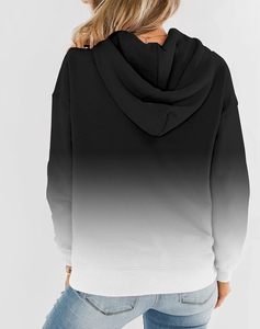Sudadera con Capucha para Mujer, Color Sólido, Manga Larga, Estilo Casual de Invierno, Transpirable, Ecológica, Impermeable, con Bolsillos, Tejida - Product Image 2