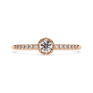 Bague de fiançailles classique en diamant de laboratoire rond, plaqué or 10 carats, sertissage à griffes, certifiée IGI, bijoux fins tendance pour femmes - Product Image 2