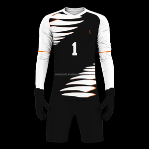 TROPIC EDGE SPORTS ชุดเสื้อฟุตบอลแขนยาวสำหรับผู้ชายและผู้หญิง คอวี พิมพ์ลายเรขาคณิต ระบายความชื้น ทรงสปอร์ต 100% - Product Image 5