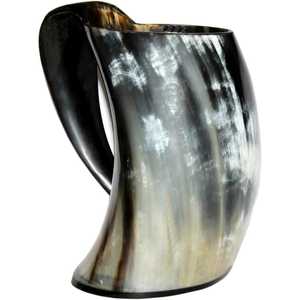 Taza de Cuerno de Búfalo Hecha a Mano NOUSHAD HANDICRAFTS, Forma Natural, Pulida, Duradera, Apta para Alimentos, Artículo Coleccionable, Decoración Rústica para el Hogar, Boda - Product Image 6