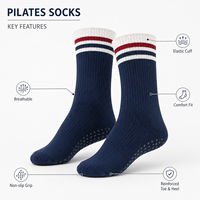 Chaussettes de Pilates personnalisées à bout ouvert, antidérapantes pour le yoga, unisexe, pour adultes, entraînement en studio, respirantes, tricotées, douces au toucher, pour l'exercice et le fitness