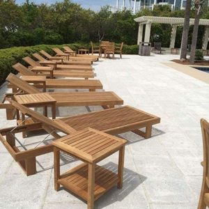 furniture Hot sale sun lounger made of good quality teak wood for poolside use, durable and weatherproof - Product Image 1