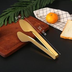 Stainless Steel Gold Noodle <b>Tongs</b> 9 Inch Pasta <b>Tongs</b> with Scalloped Edges Heat Resistant <b>Serving</b> <b>Tongs</b> for Spaghetti - Product Image 6