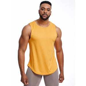 Wholesale High Quality Men Fitness Vest Ribbed <b>Singlet</b> Gym Outdoor <b>Running</b> Sports Plain Training Breathable Men's Tank Tops - Product Image 6
