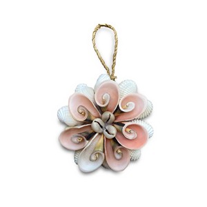 Adorno Colgante de Conchas Marinas Naturales, Hecho a Mano, Ecológico, Moderno, de Forma Ovalada, para Decoración del Hogar, Estilo Bali - Product Image 3