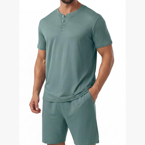 Fashion Summer Breathable Men Shorts & Shirt <b>Set</b> Thin Loose Casual Look Wide Leg High Waist Lounge Wear Men's Shorts <b>Sets</b> - Product Image 3