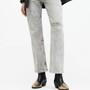 Jeans de Cintura Media para Mujer, Impresión de Logotipo Personalizado, Estilo Retro Vintage, Pantalones Largos de Corte Recto, Servicio OEM - Product Image 2