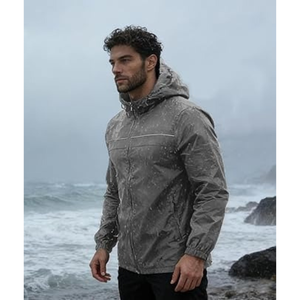 เสื้อแจ็คเก็ตกันฝนสำหรับผู้ชายรุ่นหนาพิเศษ กันน้ำ 10,000 มม. เป็นมิตรกับสิ่งแวดล้อม สำหรับฤดูหนาว ปี 2026 พร้อมฮู้ด เหมาะสำหรับกอล์ฟ ปั่นจักรยาน และกันลม ลดราคาพิเศษ - Product Image 2