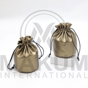 Sac à dés en cuir PU et cuir véritable avec cordon de serrage et pochette de rangement pour dés et accessoires - Product Image 2