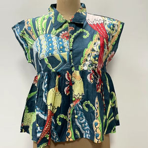 Débardeurs courts 100 % coton à col en V, tissu doux et respirant, confortables, décontractés, pour l'été, style japonais - Product Image 1