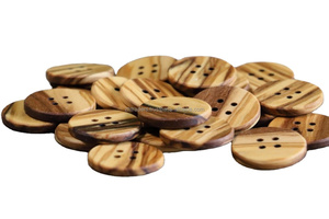 กระดุมสองรูทำจากไม้ธรรมชาติแท้อุปกรณ์เสื้อผ้าหรูหราสินค้าจากโรงงาน - Product Image 3