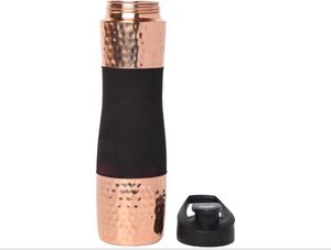 Bouteille d'eau en cuivre avec bec verseur, capacité de 1000 ml, personnalisable, grande capacité portable pour les bienfaits ayurvédiques, cerise foncée - Product Image 5