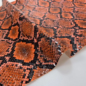 Hot Selling Metallic Gold Foiled <span class=keywords><strong>Python</strong></span> Schlangen leder Tier Schlangen haut PU geprägtes Kunstleder für Taschen dekoration - Product Image 2