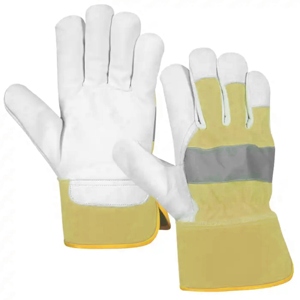Gants de travail de sécurité en cuir de chèvre naturel de qualité supérieure, gants de rigueur canadiens pour la protection des mains lors des travaux manuels - Product Image 4