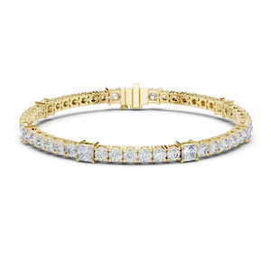 Round and Princess Cut Alternating Lab Grown Diamond Tennis <b>Bracelet</b> 14K 18K <b>Solid</b> Gold DEF VVS Diamond <b>Bracelet</b> Wedding Jewelry - Product Image 3