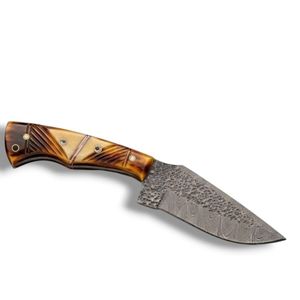 Cuchillos de Caza Artesanales de Damasco, Hechos a Mano, con Hoja de Acero Estampado y Mango Decorativo para Camping, Senderismo y Bushcraft al Aire Libre - Product Image 2