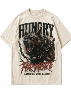 Camiseta de Algodón de 6.5 oz con Diseño Gráfico, Estilo Vintage Lavado, Oversize, Tendencia 2025, Novedades, Streetwear, Peso Pesado 300g - Product Image 2