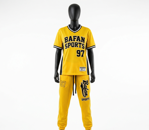 Premium 180 GSM Polyester <b>Mesh</b> Jersey Pants <b>Set</b> Yellow Contrast Side Stripe Rib Panel Custom Logo Women <b>set</b> - Product Image 4