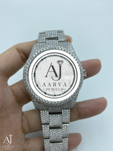Montre mécanique Iced Miyota, cadran analogique argenté, bracelet en acier inoxydable, incrustation de cristaux, bracelet à maillons, bijoux de cérémonie pour femmes - Product Image 6