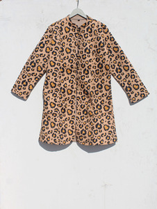 Veste en coton imprimé floral matelassée à manches longues, respirante, avec boutons décoratifs, 2 poches, vêtement long pour l'hiver et le printemps - Product Image 1