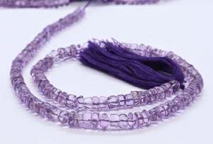 Cuentas de Amatista Rosa Natural Lisas en Forma de Disco de 4-5 mm, Cuentas de Amatista Rosa en Forma de Rueda, Cuentas Sueltas de Amatista de 12 Pulgadas para Joyería - Product Image 4