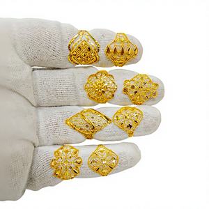 Luxury Turkish 22K Gold P Filigree <b>Rings</b> for Women Hollow Flower <b>Statement</b> <b>Ring</b> Set Hall Mark Certified Wedding Ethnic Jewelry - Product Image 1