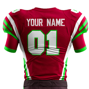 Vente en gros d'uniformes de football américain unisexes personnalisés, ensemble de maillot et de pantalon en polyester sublimé respirant avec impression de logo - Product Image 6