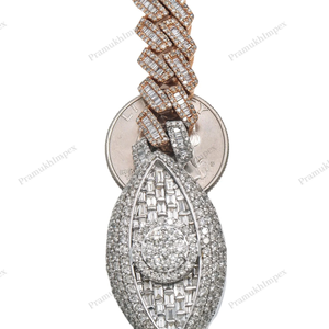 Collar de Cadena Cubana de 12mm y 18 Pulgadas, Chapado en Oro, Estilo Miami, con Incrustaciones de Moissanita VVS, para Fiesta - Product Image 4