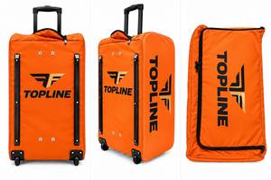 New Orange <b>Wheeled</b> Sports <b>Bag</b> Fabric <b>Travel</b> Duffle With Handle And Wheels Soft <b>Travel</b> <b>Bag</b> With Wheels Durable Multi Pocket - Product Image 5
