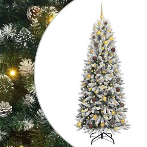 Árbol de Navidad Artificial Blanco de 82.68 Pulgadas con 300 Luces LED - Product Image 2