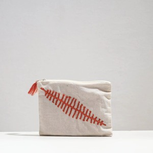 Sac utilitaire en toile de coton moderne, pochette de rangement réutilisable avec fermeture éclair - Product Image 1