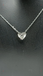 Colgante Solitario de Diamante Corte Corazón en Plata 925 con Engaste de Garra, Estilo Minimalista para Uso Diario, Joyería Unisex - Product Image 2